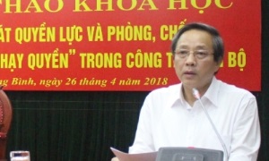 Quảng Bình: Hội thảo khoa học chuyên đề “Kiểm soát quyền lực và phòng, chống “chạy chức, chạy quyền” trong công tác cán bộ